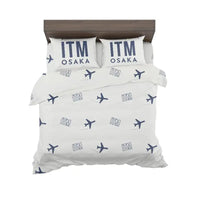 Thumbnail for Osaka International Airport (ITM) Bedding Sets & Blankets - Bedding Set - Pattern - White