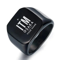 Thumbnail for Osaka International Airport (ITM) Rings - Ring - Black + Name
