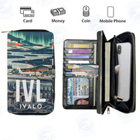 Thumbnail for Ivalo Airport (IVL) Leather Wallets - Zip Long Wallet - Scene
