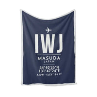 Thumbnail for Iwami Airport (IWJ) Bedding Sets & Blankets - Blanket - ID Tag - Navy Blue