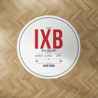 Thumbnail for Bagdogra International Airport (IXB) Carpets - Carpet Round - ID Tag + Name - White V2