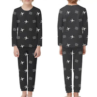 Thumbnail for Shaheed Bhagat Singh International Airport (IXC) Pajamas - Children Pajamas - Black