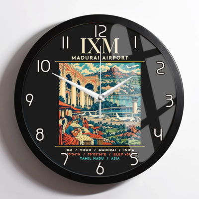 IXM - Poster - Wall Clock Framed - Black