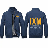 Thumbnail for Madurai Airport (IXM) Stylish Jackets - Stand Collar - Tag - Navy Blue