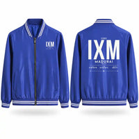 Thumbnail for Madurai Airport (IXM) Stylish Jackets - Baseball Collar - Tag - Royal Blue