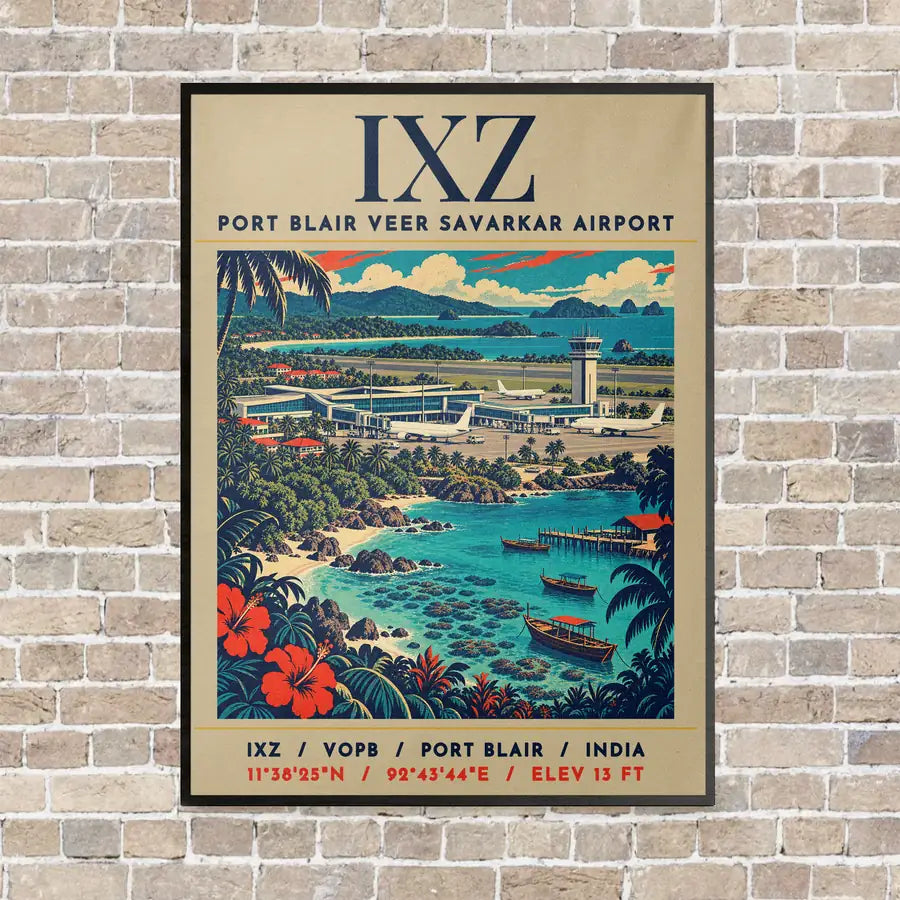 IXZ - Poster - Canvas Framed - Beige