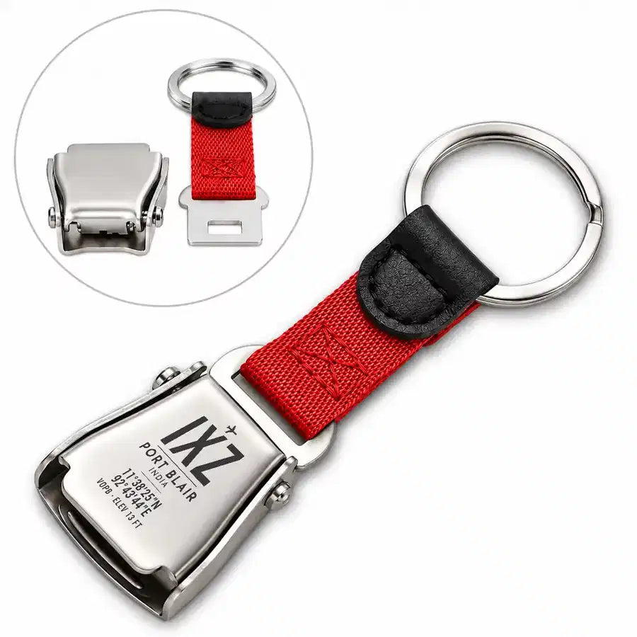 IXZ - Seat Belt Key Chain - Original Design - Red