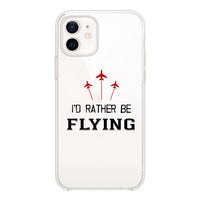 Thumbnail for I'D Rather Be Flying Designed Transparent Silicone iPhone Cases