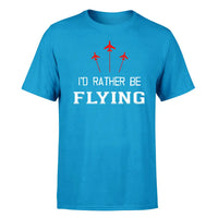 Thumbnail for I'd Rather Be Flying design on turquoise single side