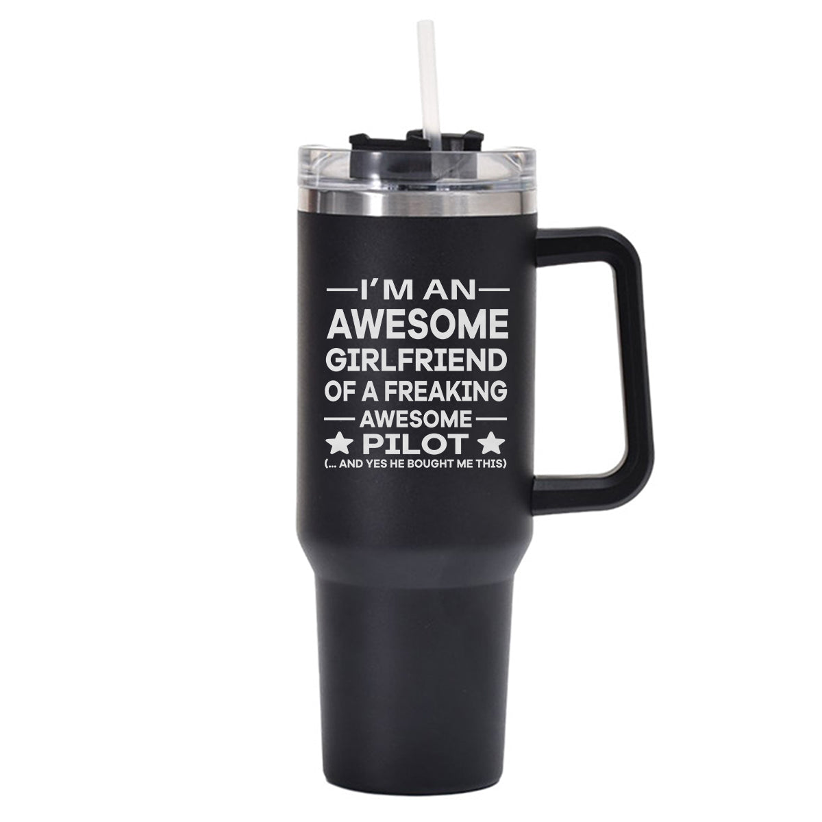 I am an Awesome Girlfriend Designed 40oz Stainless Steel Car Mug With Holder