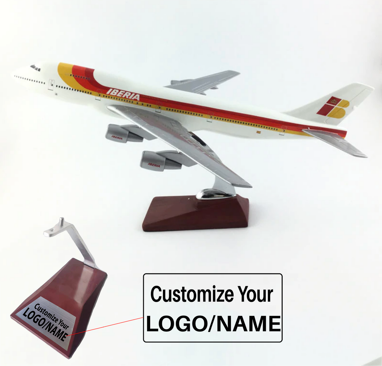 Iberia Spanish Airlines Boeing 747 Airplane Model (Handmade Special Edition 45CM)