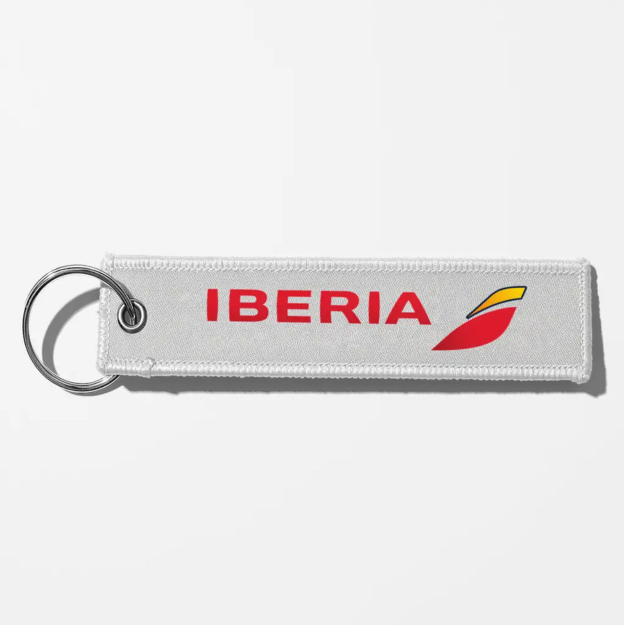 Iberia Airlines Crew & Staff Tag Key Chains - White
