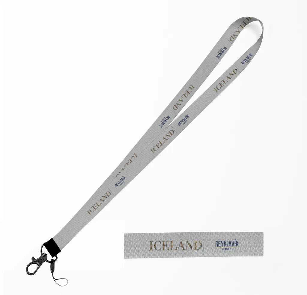 Iceland Country Series lanyard - light gray