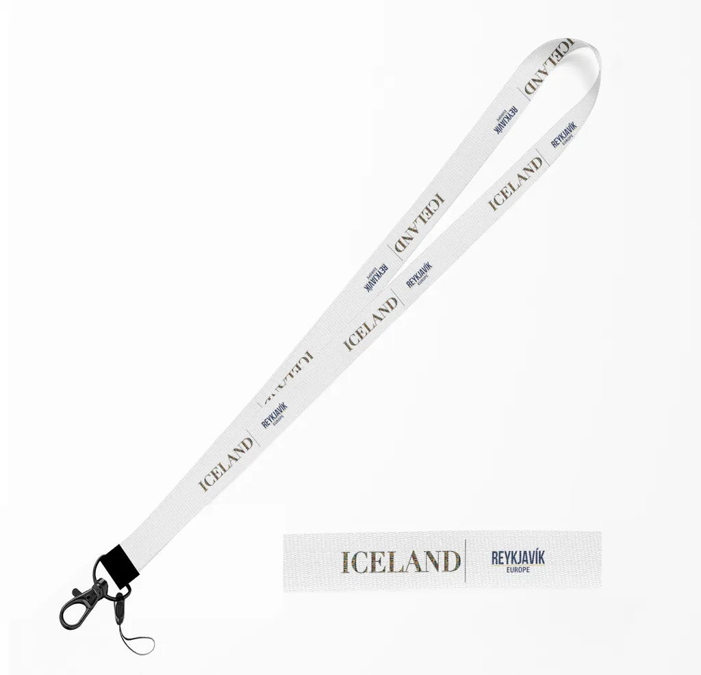 Iceland Country Series lanyard - white