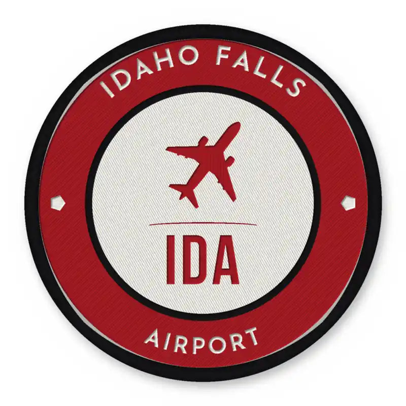 Idaho Falls Regional Airport (IDA) Patches - Circle - Red White