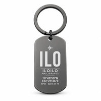 Thumbnail for Iloilo International Airport ILO - Key Chain - Original Design - Black