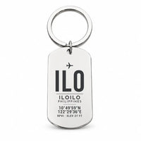 Thumbnail for Iloilo International Airport ILO - Key Chain - Original Design - Silver