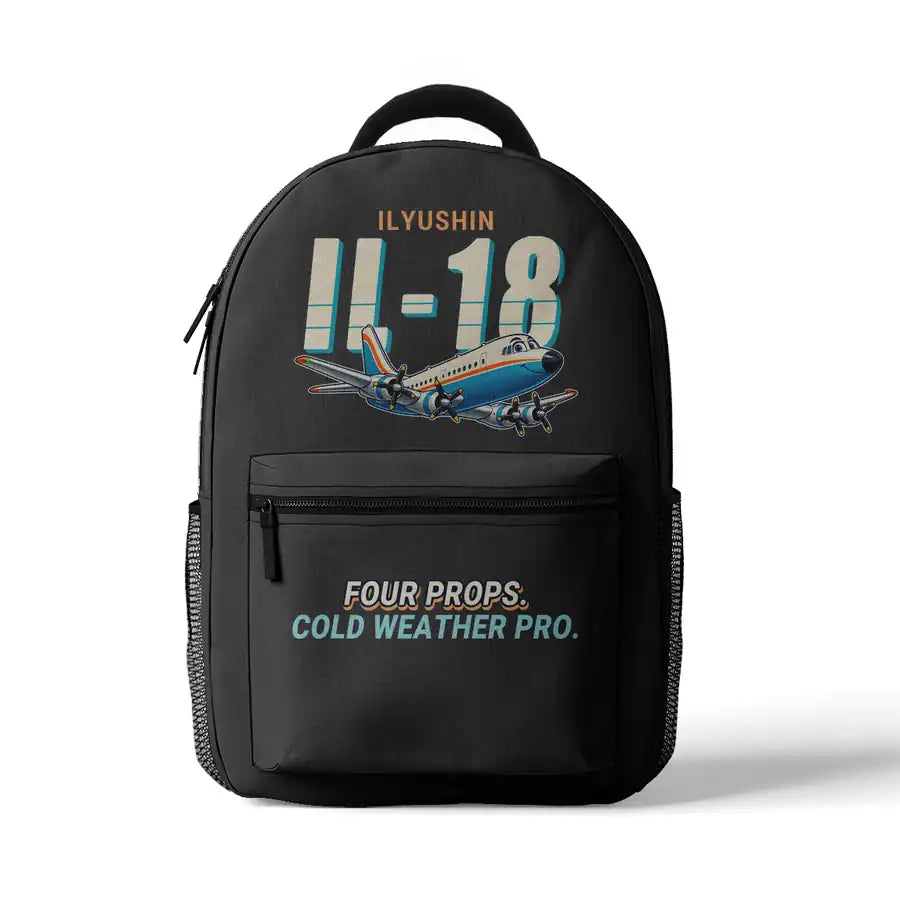 Ilyushin Il-18D - 3D Backpack - Cartoon - Gray