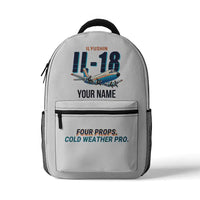 Thumbnail for Ilyushin Il-18D - 3D Backpack - Cartoon + Name - White