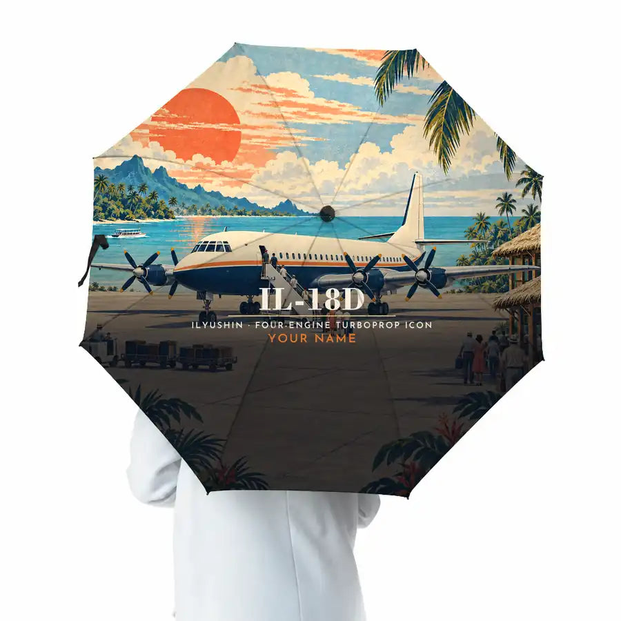 Ilyushin Il-18D - 3D + Name - Umbrella