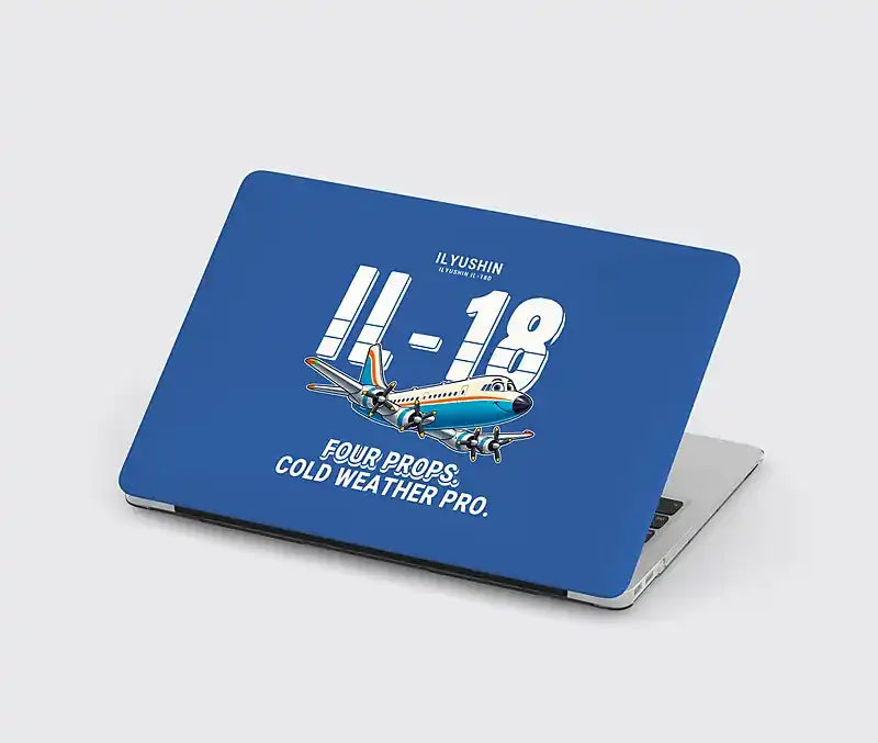 Ilyushin Il-18D - Cartoon - MacBook Case - Blue