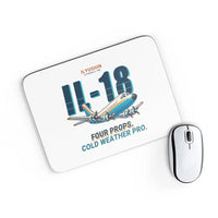 Thumbnail for Ilyushin Il-18D - Cartoon - Mouse Pad - White