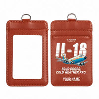 Thumbnail for Ilyushin Il-18D - Cartoon - ID Card Holder - Light Brown + Name