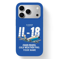 Thumbnail for Ilyushin Il-18D - Cartoon + Name - MagSafe iPhone 17 Pro - Blue