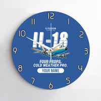 Thumbnail for Ilyushin Il-18D - Cartoon + Name - No Frame - Blue