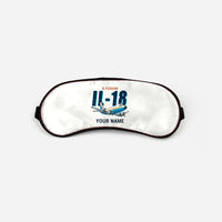 Thumbnail for Ilyushin Il-18D - Cartoon + Name - Sleep Mask - White