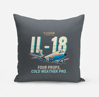 Thumbnail for Ilyushin Il-18D - Cartoon - Pillow - Gray