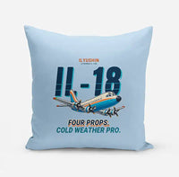 Thumbnail for Ilyushin Il-18D - Cartoon - Pillow - Light Blue