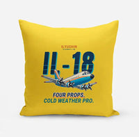 Thumbnail for Ilyushin Il-18D - Cartoon - Pillow - Yellow