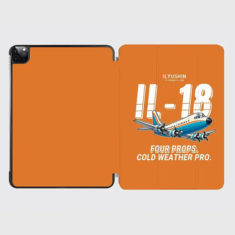 Ilyushin Il-18D - Cartoon - iPad Case - Orange