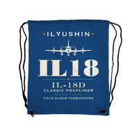 Thumbnail for Ilyushin Il-18D - Drawstring Bag - Heritage - Blue