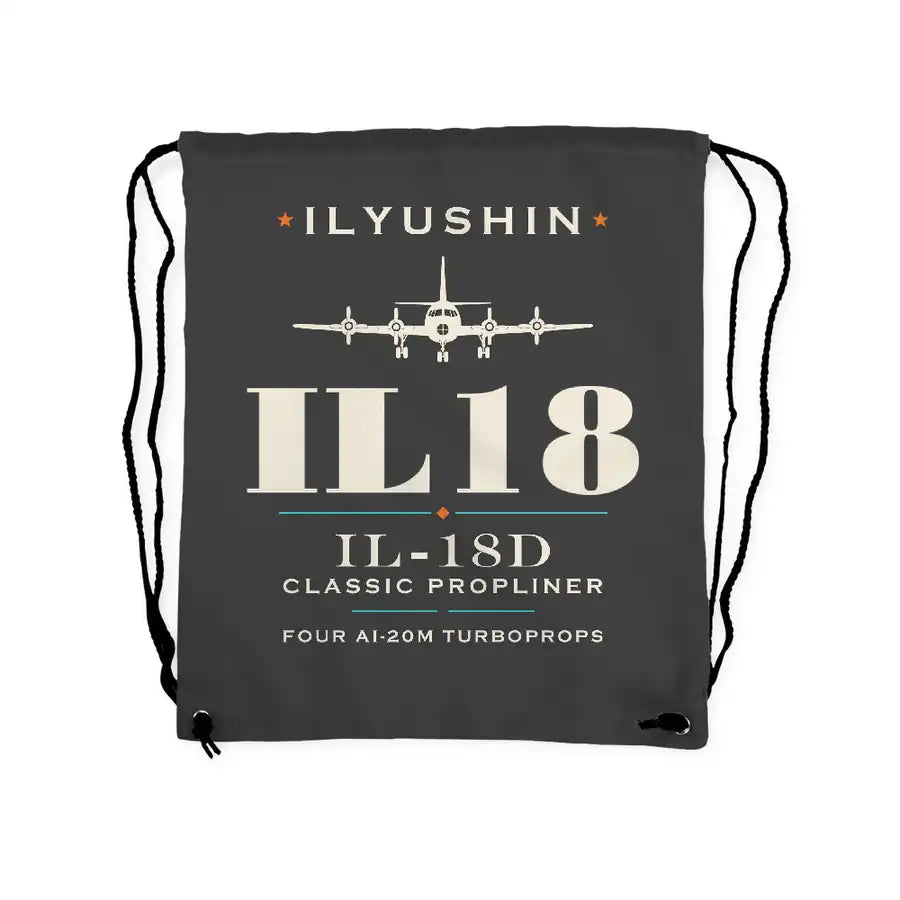 Ilyushin Il-18D - Drawstring Bag - Heritage - Gray