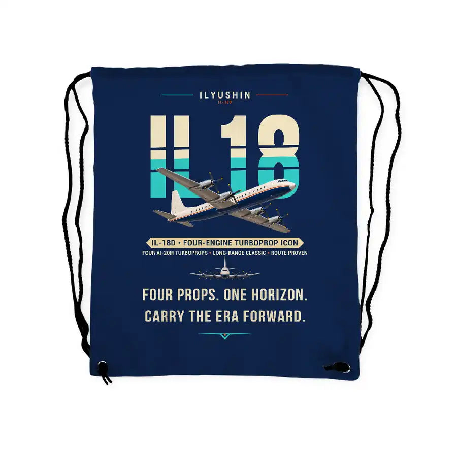Ilyushin Il-18D - Drawstring Bag - Original - Dark Blue