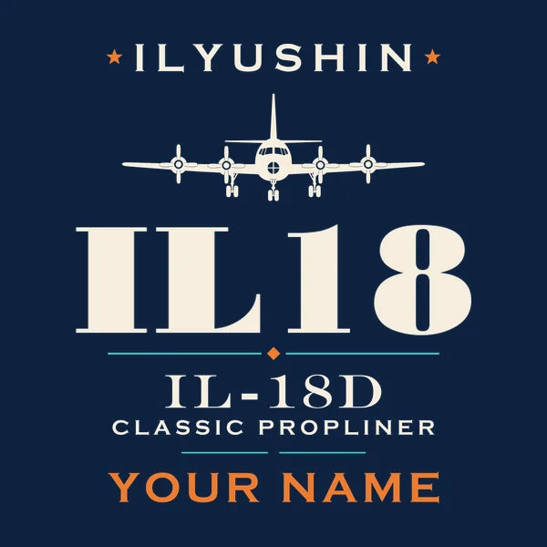 Ilyushin Il-18D - Heritage + Name - Card