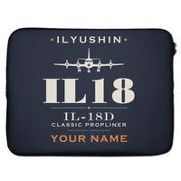 Thumbnail for Ilyushin Il-18D - Heritage + Name - Laptop Sleeve