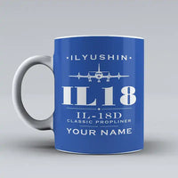 Thumbnail for Ilyushin Il-18D - Heritage + Name - Mug - Blue