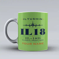 Thumbnail for Ilyushin Il-18D - Heritage + Name - Mug - Light Green