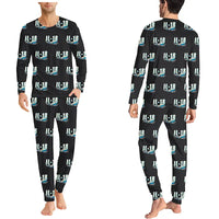 Thumbnail for Ilyushin Il-18D - Men Pajamas - Cartoon Pattern - Black