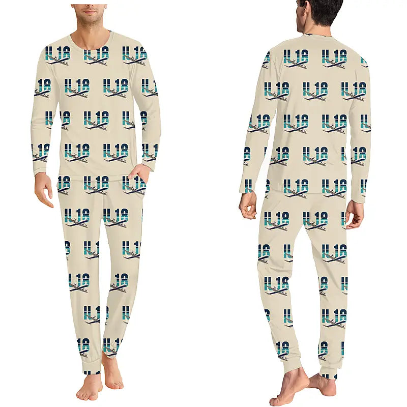 Ilyushin Il-18D - Men Pajamas - Original Pattern - Beige