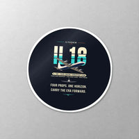 Thumbnail for Ilyushin Il-18D - Original - Circle Sticker - Close-up