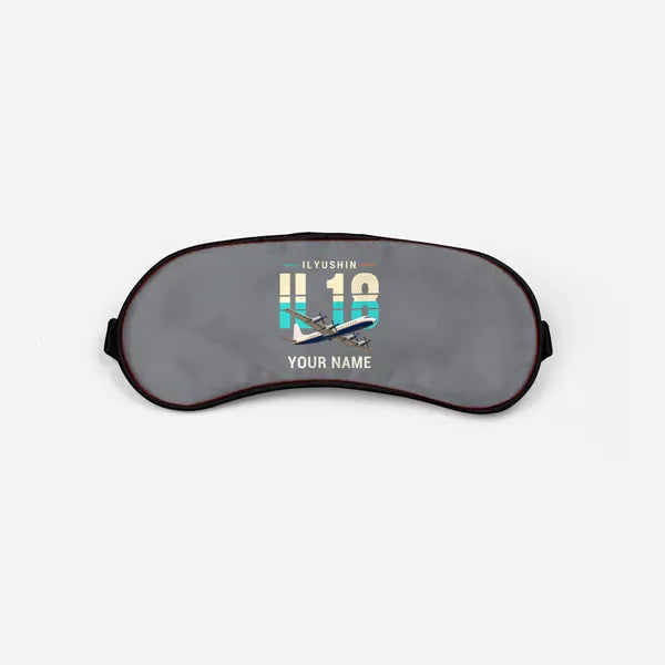 Ilyushin Il-18D - Original + Name - Sleep Mask - Gray