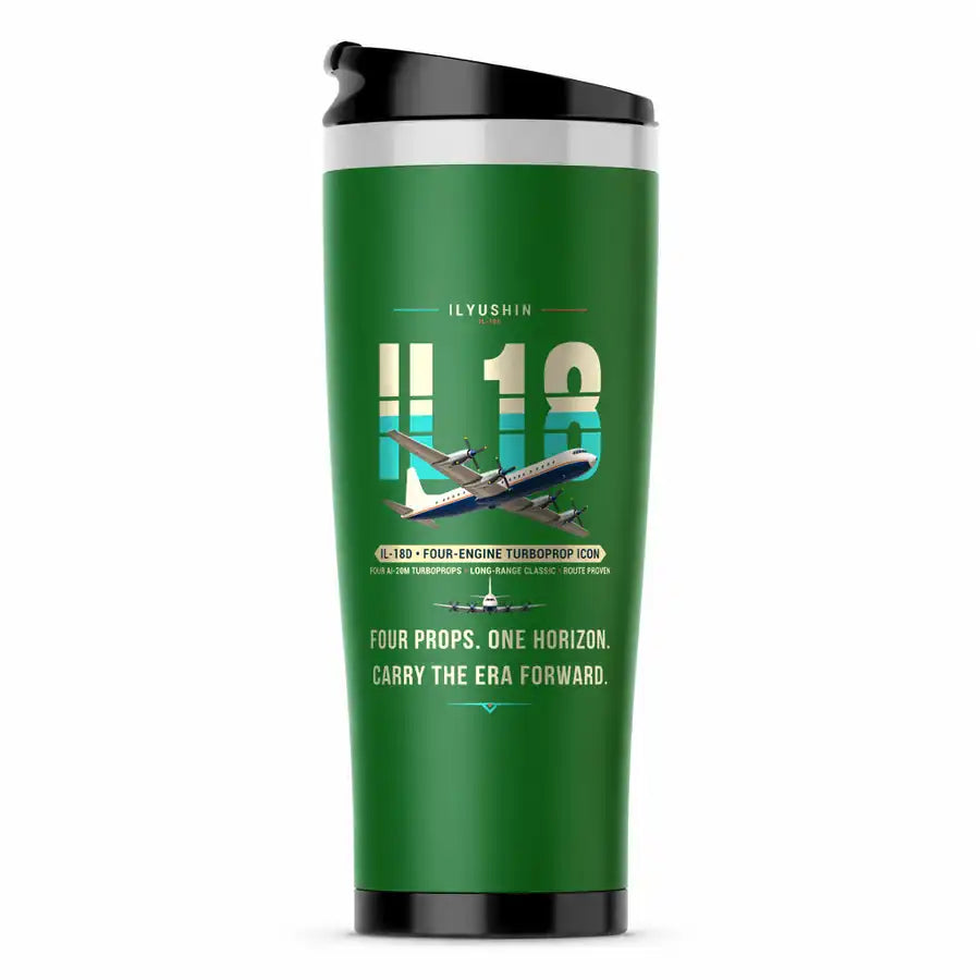Ilyushin Il-18D - Original - Stainless Steel (No Holder) - Green