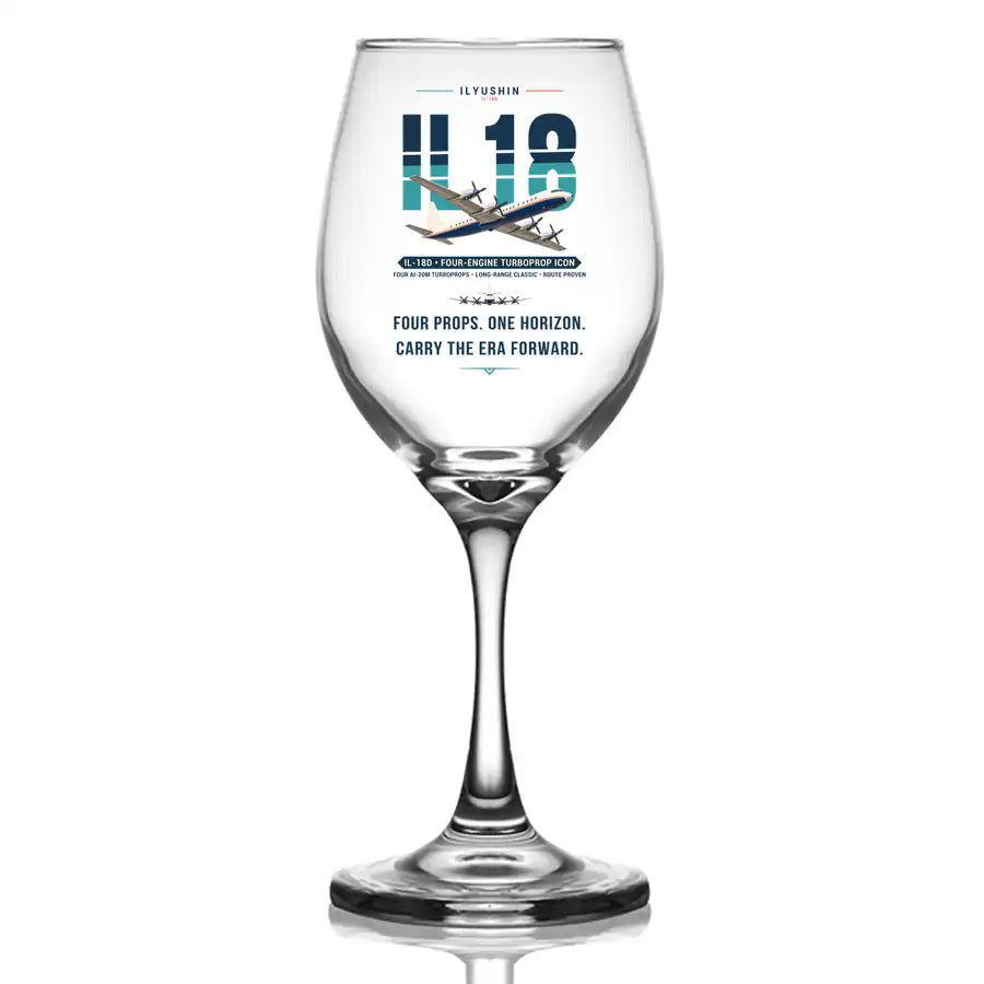 Ilyushin Il-18D - Original - Wine Glass