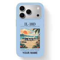Thumbnail for Ilyushin Il-18D - Poster + Name - MagSafe iPhone 17 Pro - Light Blue
