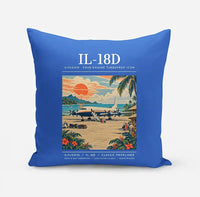 Thumbnail for Ilyushin Il-18D - Poster - Pillow - Blue
