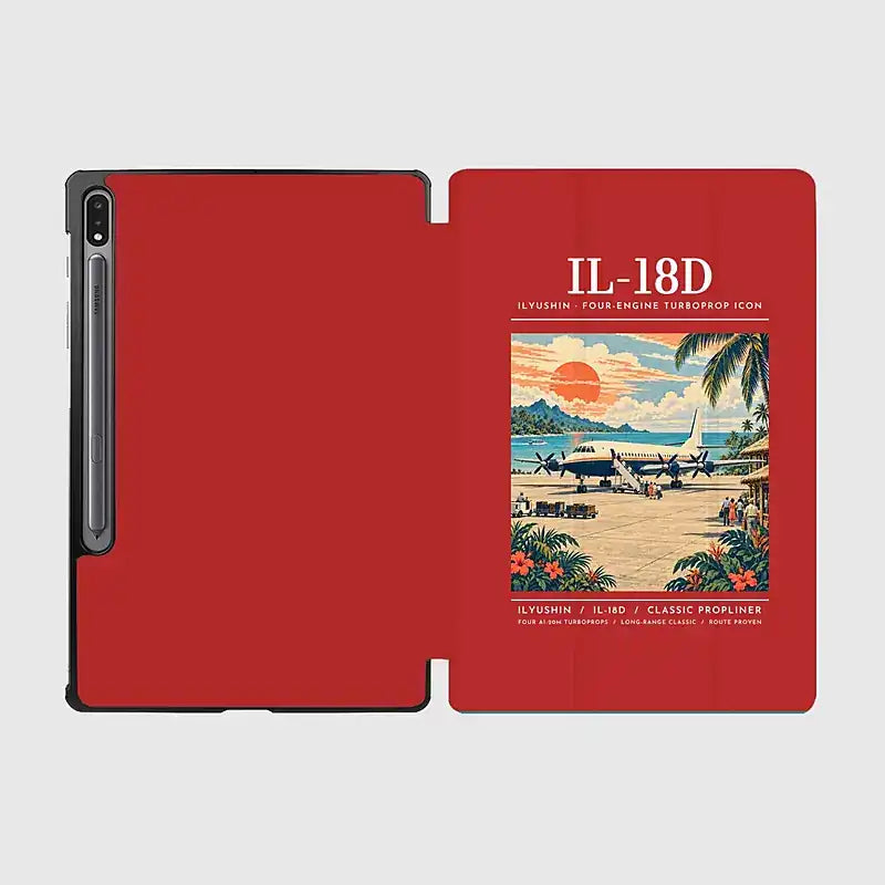Ilyushin Il-18D - Poster - Samsung Tablet - Red